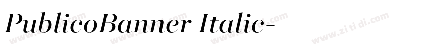 PublicoBanner Italic字体转换
